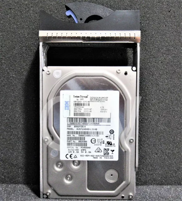 00Y5147 00Y5148 00Y5146 IBM 4TB 7.2K RPM 6Gb/s NL 3.5" SAS SERVER HDD Hard Drive