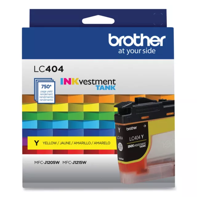 Brother LC404YS INKvestment Ink, 750 Page-Yield, Yellow