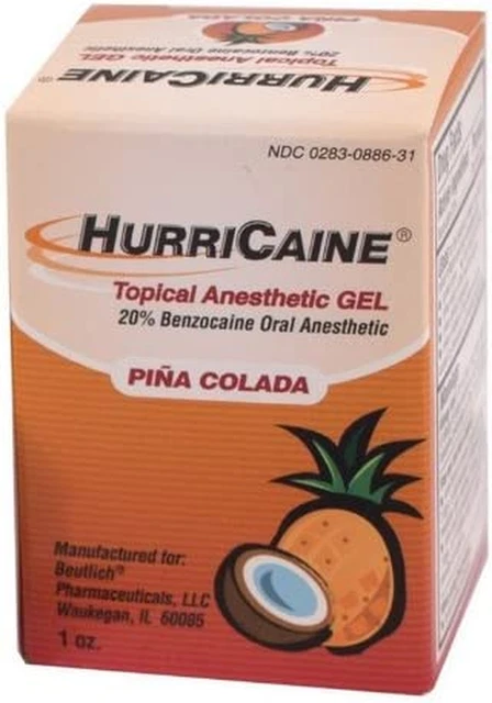 Hurricaine Topical Anesthetic Gel Pina Colada 1Oz