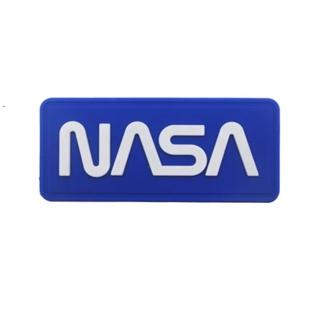 3D PVC Rubber NASA Hook Patch Backing-Fastener Badge Emblem Blue For Vest Hats
