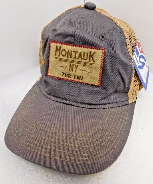 Montauk New York The End Embroidered The Game Adjustable Mesh Trucker Hat Cap