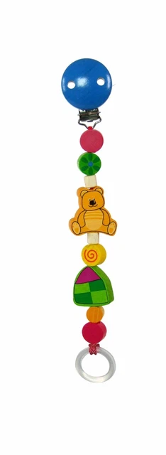 Jouet pour Bébé Chaîne de Tétine Ourson Bxlxh 35x20x210mm Neuf Tétine Nuckel