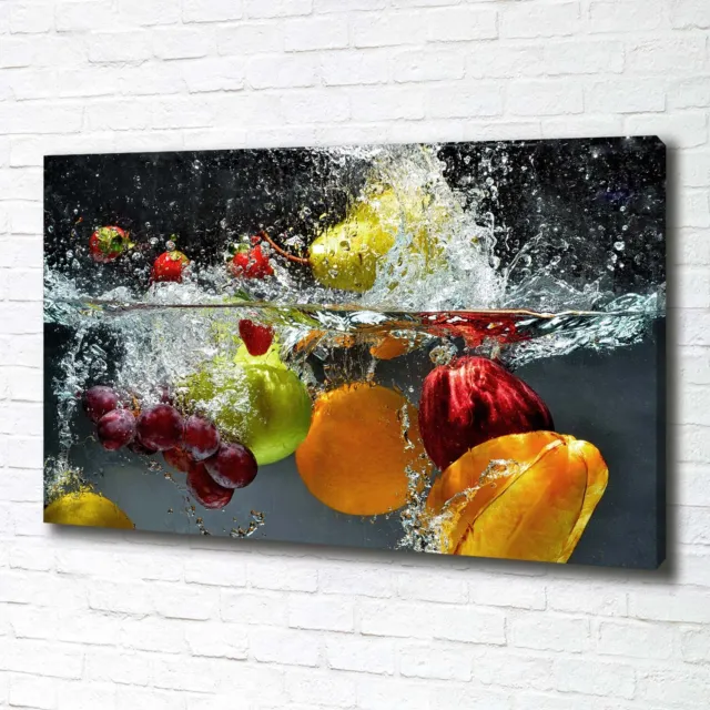 Cuadro Decorativo de Salón Impreso Sobre Lienzo 100x70 Frutas y vegetales