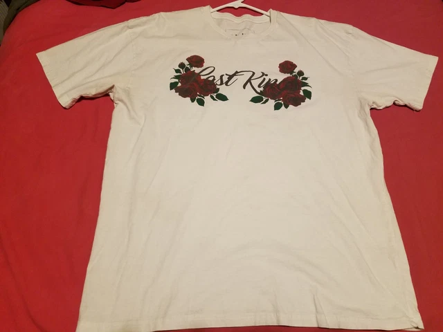 Last Kings Men's Pharaoh Red Roses White Graphic T Shirt Sz XL *READ