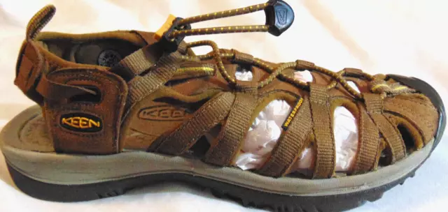 Keen Sandals Womens Strappy Fisherman Sandals Brown Leather Tough Hiking Shoe~7M