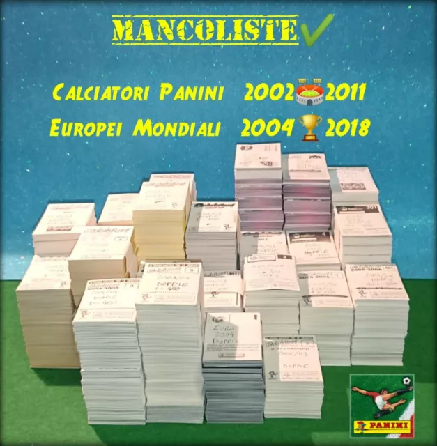 ⚽ MANCOLISTE✔️ Calciatori Panini, Europei e Mondiali (6X🆕) LEGGI⬇️