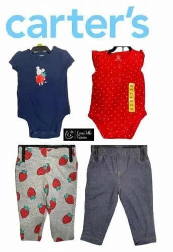 Carters Baby Infant 4 Piece Set | Strawberry Theme | 6 Months