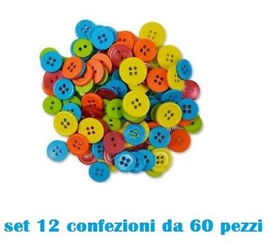 Set 720 Pezzi Bottoni Piccoli Colorati Sartoria Vestiti Giovani Bambini moc