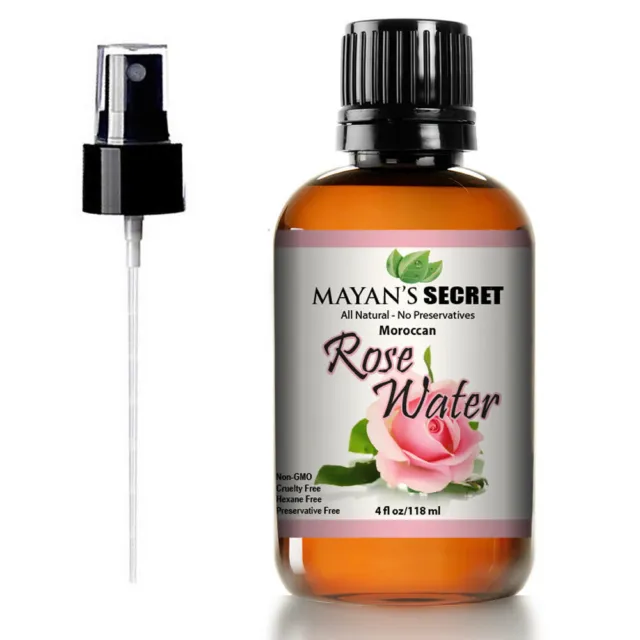 Pure  Rose Water | 4oz Spray | Imported from Morocco | 100% Pure No Additives