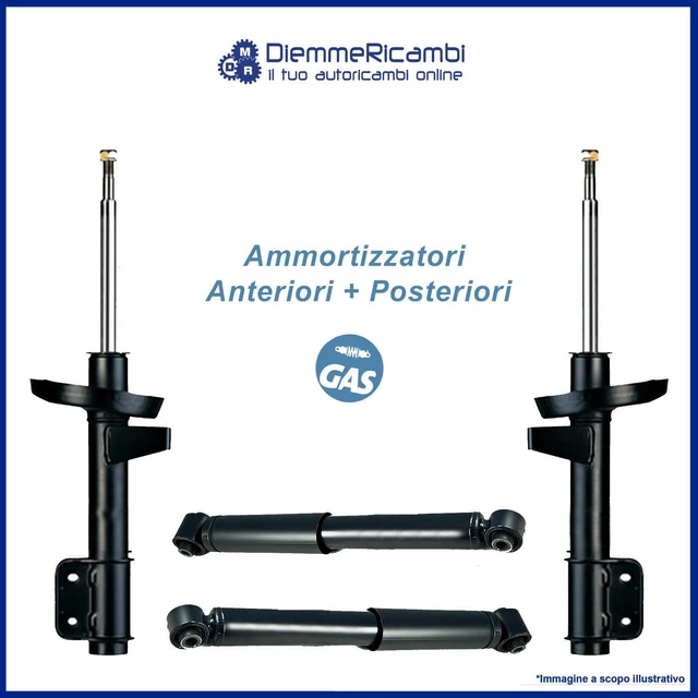 Ammortizzatori Fiat Punto Kit 4 Ammortizzatori Monroe RoadMatic Per Fiat Punto 188 - Anteriori E Posteriori Completi Ammortizzatori Doppio Tubo - 4