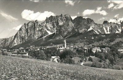 1961 CORTINA D’AMPEZZO Pomagagnon Panorama Belluno Cartolina 