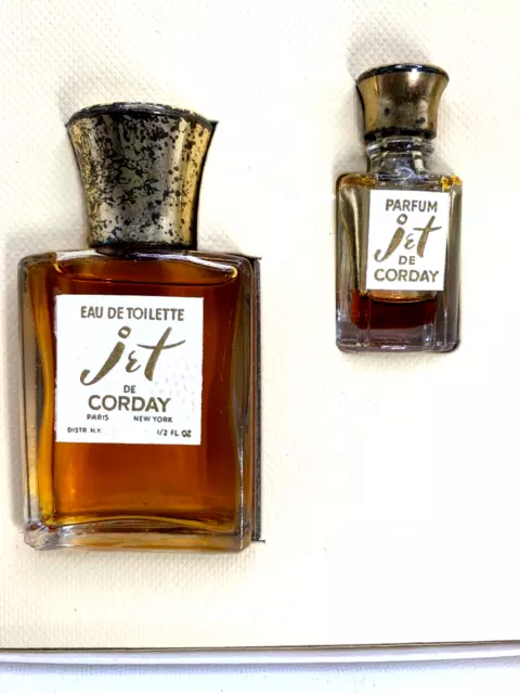 VTG perfume bottle set w/box.  Jet by Corday.  EDT-.5oz/EDP-.125oz.  c. 1940s. 2