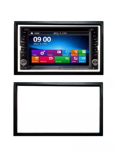 7" Universal Car Stereo Radio Fascia Panel 2Din Frame for Large Screen Car Audio