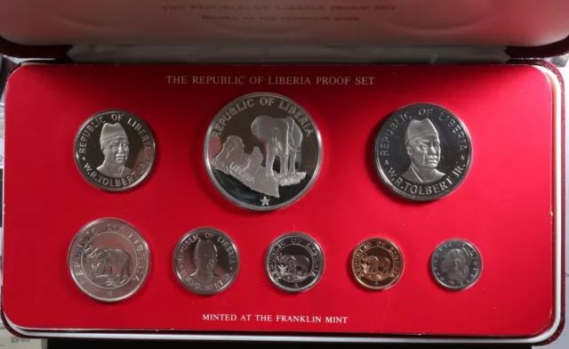 1979 Liberia Proof set of 8 coins Still in original box