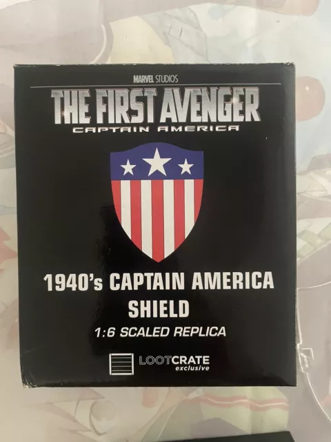 marvel the first avenger captain america 1940’s shield 1:6 scale lootcrate