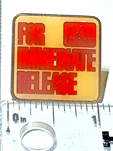 McDonald's FOR IMMEDIATE RELEASE Lapel Pin  (041123)