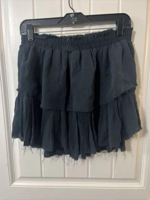 Love Shack Fancy skirt silk. Size Small. Blue In Color