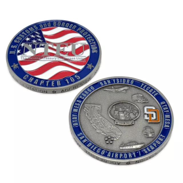 San Ysidro NTEU Customs Challenge Coin CBP Border Protection Homeland