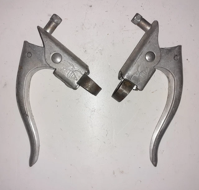 Paire De Leviers De Frein Rapide Balilla Pour Vélo De Course Vintage - Style Années 50, Couleur Argent - Occasion
