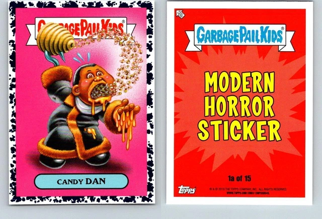 2018 Topps Garbage Pail Kids Oh The Horror-ible Modern Horror Candy Dan 1a Black 2018 Topps Garbage Pail Kids Oh The Horror-ible Modern Horror Candy Dan 1a Black