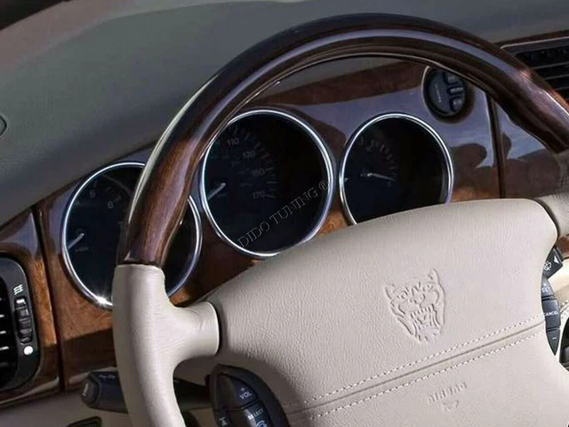 Jaguar XK8 o XKR 1996-2006 Anelli quadrante con finiture cromate in lega...