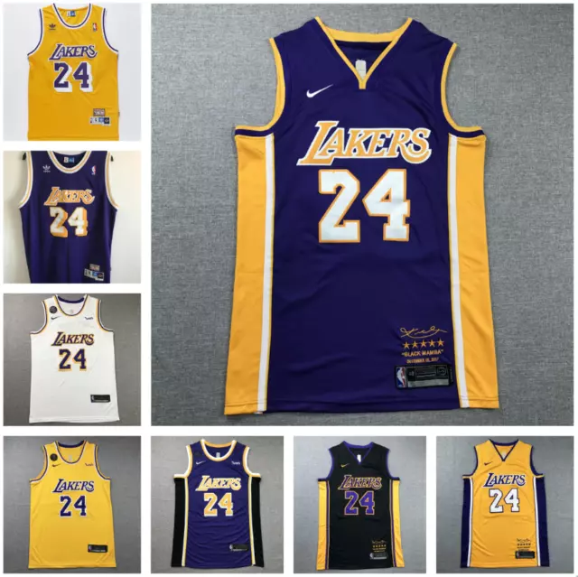 Retro Kobe Bryant #24 Los Angeles Lakers Basketball Trikot Genäht Stilllegung