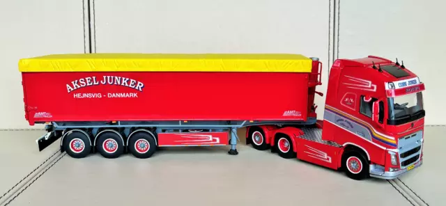 Wsi Volvo Fh4 Globetrotter  With Tipper Trailer In The Livery Of Aksel Junker