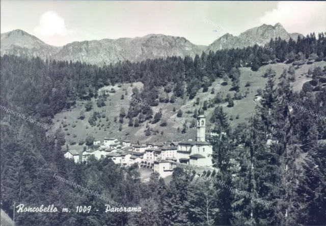 q126 cartolina roncobello panorama provincia di bergamo