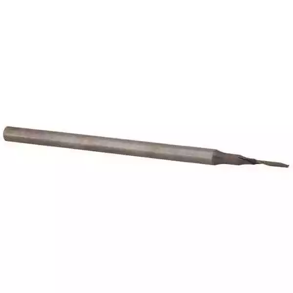 Accupro OCSFPM01010 Spiral Router Bit: 1 mm Dia, 5 mm LOC, 3 mm Shank, Upcut