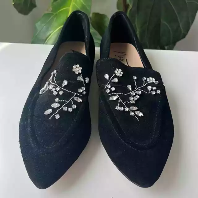 Nanette Lepore ‘Gloria’ Black suede flats, size 7.5M