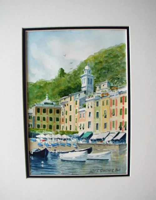 Portofino, Italy .signed/numbered  8" x 10" watercolor print 