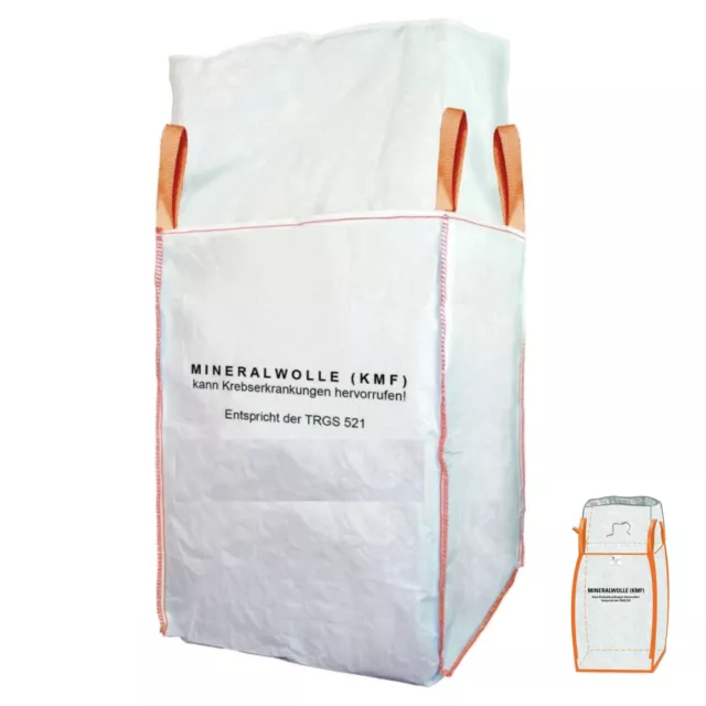 Transportsack Big Bag 90x90x120 cm mit Schürze 1000kg Abfallsack Laubsack KMF