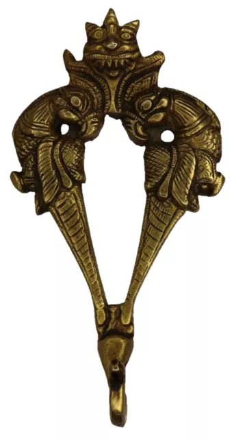 Peacock Design Victorian Finish Handmade Brass Cloth Towel 1 Hook Wall Hanger