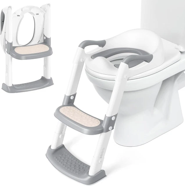 POTTY TRAINING SEAT Toilet w/Ladder Potty Step Stool for Kids Toddlers