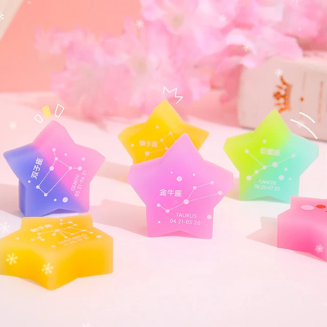 Random Cartoon Cute Pentagram Shape Rubber Lovely Eraser Student Stationery P^ 2