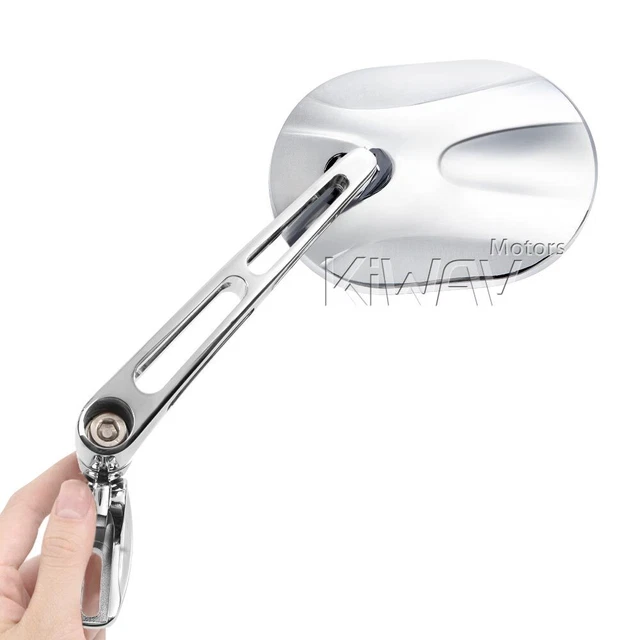 Miroirs paire chromé STARK OVALE base chromé pour Ducati 959 1299 Panigale 16'
