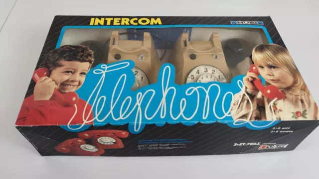 Telephones Intercom Mupi Vipo Telefono A Disco  Giocattolo Anni 80 Vintage