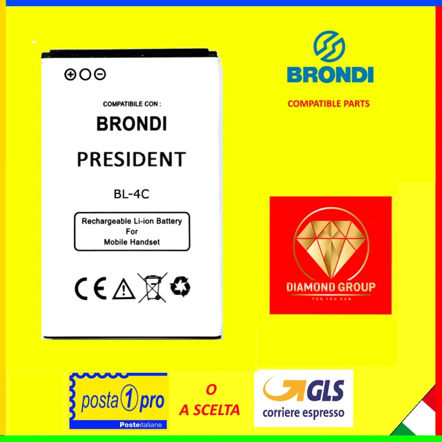 Batteria Per Telefoni Anziani Batteria Per Brondi President 800mAh – Ricambio Perfetto Per Il Tuo Cordless, Dura A Lungo! Batteria Brondi 800mAh BL-4C Ricambio - Foto 9