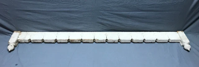 Antique 7x53 Shabby Victorian Drop Finial Porch Span Architectural Old 321-23B