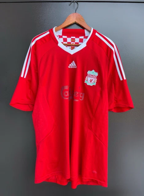 Maillot Domicile Liverpool 2008/2010 Taille XXL - Numéro 8 Gerrard, Marque Adidas - État Moyen