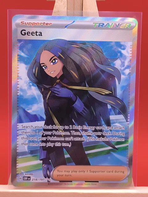Pokemon TCG Card - Geeta - 218/197 Obsidian Flames - Secret Rare Full...