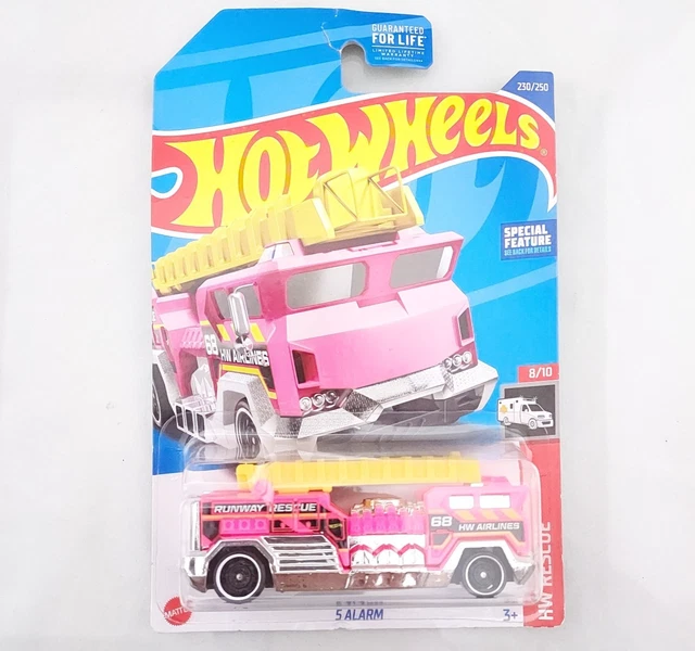 Hot Wheels 2022 HW Rescue 5 Alarm Pink Fire Truck - #8/10, #230/250 Series