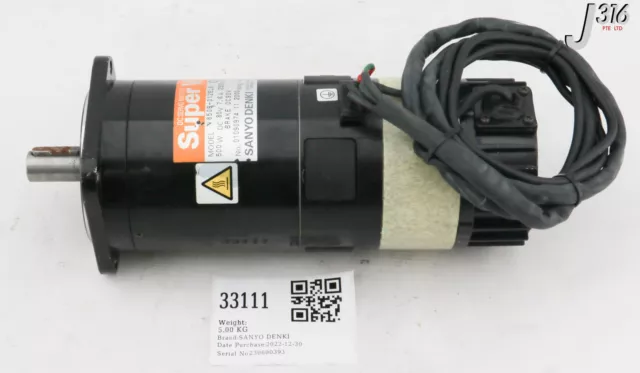 33111 Sanyo Denki Super V Dc Servo Motor V850B-012El6