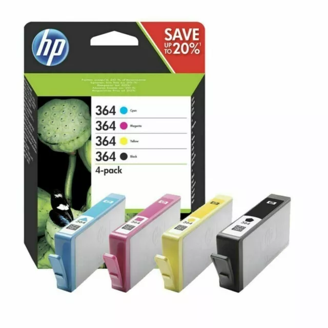 Genuine HP 364 Black Cyan Magenta Yellow  Multipack Ink Cartridges