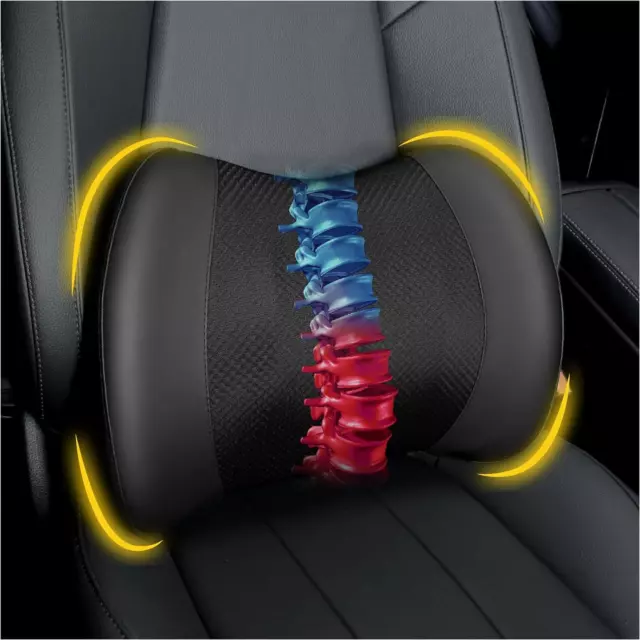 Back Lumbar Support Pillow for Office Chair Car Memory Foam Seat Cushion