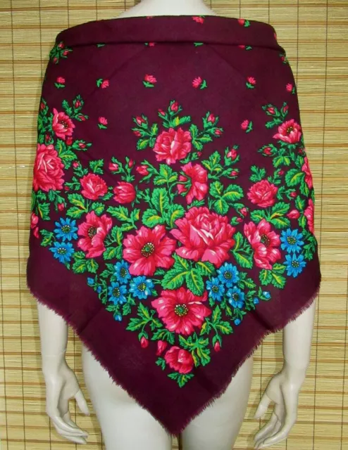 PANNO COSTUME COLORATO - SPALLINE - LANA - VINTAGE - COME NUOVO - 93 cm x 95 cm