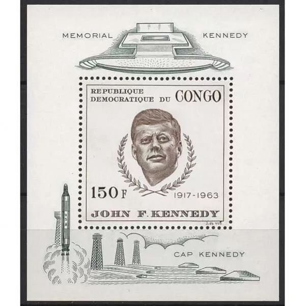 Kongo (Kinshasa) 1966 John F. Kennedy Block 8 postfrisch (C22350)