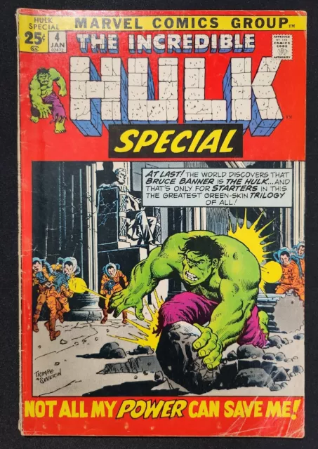 Incredible Hulk Annual 4 Special • Bronze Age • Marvel 1971 •Stan Lee Jack Kirby