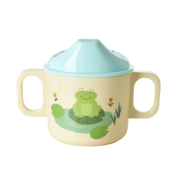 Rice Schnabeltasse Becher  Melamin Frosch    Kinderbecher  mit 2 Griffen