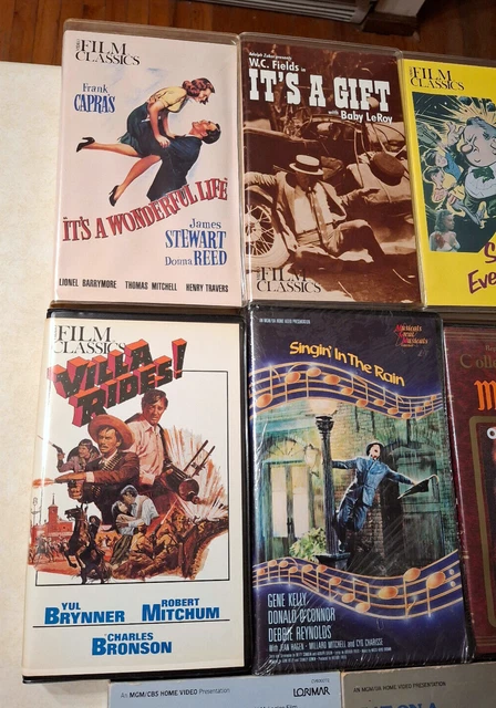 Clamp Shell Box VINTAGE BIG BOX Clamshell VHS Tapes Lot Clint Eastwood Charles Bronson ...